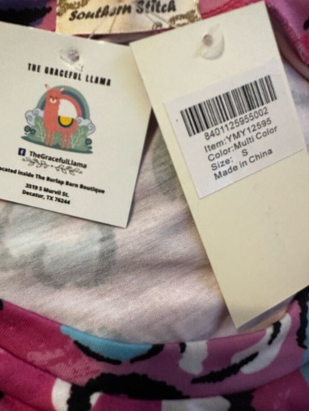 Southern Stitch Hearts & Sequin Pink Shirt. Size S - Picture 13 of 13